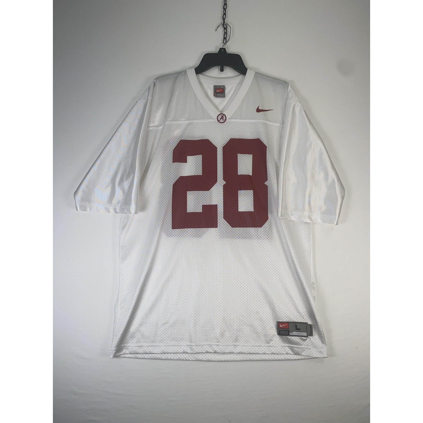 Alabama Crimson Tide Football Jersey Mens Large White Ncaa Football Nike 28